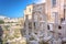 Rome ruins in downtown Beirut in Lebanon, blue sky day