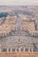 Rome Saint Peters square as seen from above aerial view in Rome, Italy