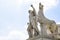 Rome, sculpture in the quirinal square depicting the Dioscuri, C