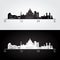 Rome skyline and landmarks silhouette