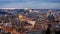 Rome skyline st.peter basilica vatican city as seen from tiber river