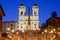 Rome. The Square of Spain and Trinita dei Monti.