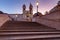 Rome. The Square of Spain and Trinita dei Monti.