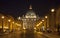Rome - st. Peter s basilica at night