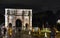 Rome Trajan`s Arch of  photographed with tourists