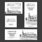 Rome trip banner set with Colosseum illustration. Hand drawn Colosseum sketch background for banner, cover, flyer.