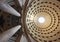 Rome, view of the Pantheon`s dome