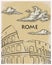 Rome vintage poster travel