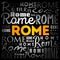 Rome wallpaper word cloud, travel concept