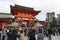 Romon Gate of Fushimi Inari Shrine, Tourist travel to visit the Fushimi Inari shrine in Kyoto, Japan