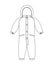 Rompers template scheme. Childrens clothing line style