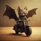 Ronald Oreilley 3d: A Surreal Brown Bat On A Motorcycle