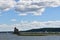 Rondout Lighthouse on the Hudson River in Kingston, New York