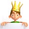 Ronnie funny king 3d illustration