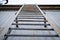 Roof acces metal ladder