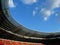 Roof of arena and the blue sky