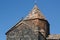 roof of the Armenian church with crosses against the sky