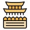 Roof building icon vector flat