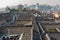 Roof of Bukchon Hanok Village in Seoul traditional Korean village, Traditional Korean style architecture in Seoul, South Korea