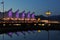 The roof of Canada place at night, vancouver