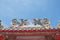 Roof of Chinese Architecture Temple in Thailand