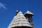 The roof of the church in Drvengrad, Serbia