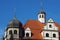 Roof with corner towers - architectural detail