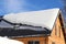 Roof covered with snow