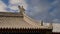 Roof decorations on the territory Giant Wild Goose Pagoda, is a Buddhist pagoda located in southern Xian (Sian, Xi\'an), China