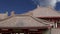 Roof decorations on the territory Giant Wild Goose Pagoda, is a Buddhist pagoda located in southern Xian Sian, Xi`an, China