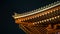 Roof detail of Sensoji Asakusa Kannon Temple at night