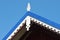 Roof detail of  Traditional fishermans house in Pervalka, Lithuania