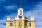 Roof details of Side-Buildings of Castle Karlsruhe. In Karlsruhe District, Baden-WÃ¼rttemberg, Germany