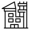 Roof house reconstruction icon, outline style