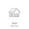 roof icon vector from build a house collection. Thin line roof outline icon vector illustration. Linear symbol for use on web and