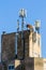 Roof of industrial building with GSM antennas