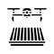 roof inspection drone glyph icon vector illustration