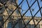 Roof of the Louvre entrance pyramid, Paris, France