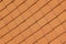 The roof is made of stacked clay tiles