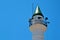 The roof of the minaret with speakers in the old Phoenician city of Tyros in Lebanon