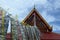 Roof with money of Buddhist sanctuary