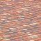 Roof from multi-colored bituminous shingles