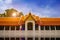 Roof part of Buddhist Church at Wat Benchamabophit temple in Bangkok ,Thailand