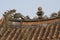 roof of a pavilion at the tu duc emperor\\\'s mausoleum in hue (vietnam)