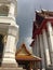 Roof of Pier entrance to Kanlayanamit Temple in Bangkok Thailand