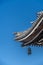 Roof ridge ornaments detail of Dharma Hall or Hatto (Ceremony Hall). enrin-ji. Zen Buddhist temple in Kyoto, Japan.