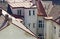 Roof-scape and inner yard of old mansion block