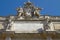 Roof Sculpture of Trevi Fountain on Piazza di Trevi in Rome Ital