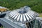 Roof of the Sony Center at Potsdamer Platz in Berlin