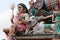 The roof of the Sri Mariamman Hindu temple in Chinatown Singapore